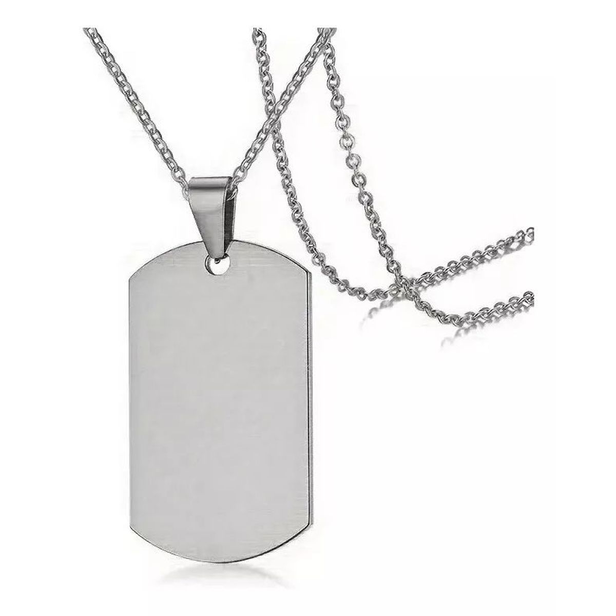 KUANGYE - Placa Militar Acero Inoxidable Unisex Collar Cadena Bola