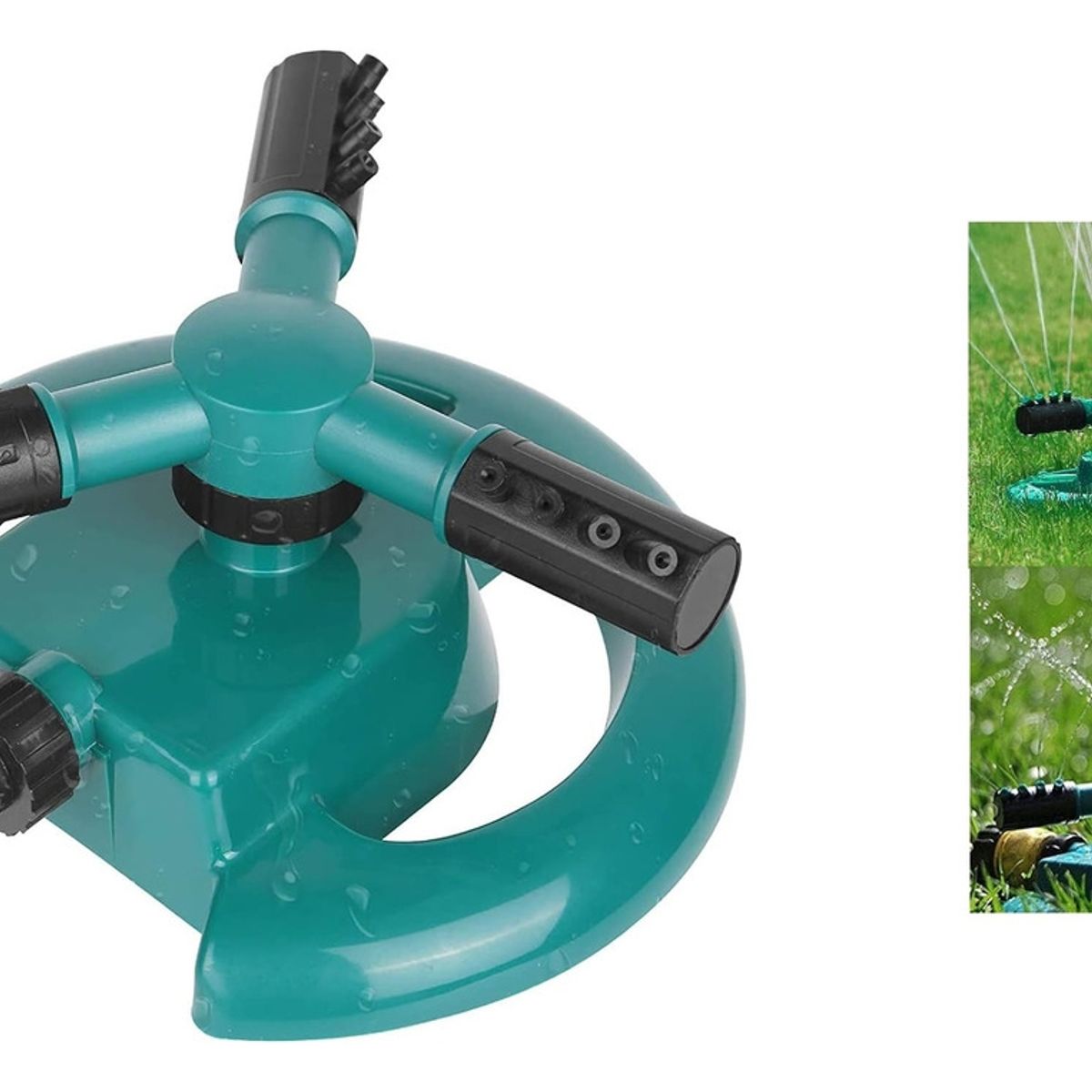 GENERICO - Regador Giratorio Base 3 Brazos Aspersor Riego Automatico