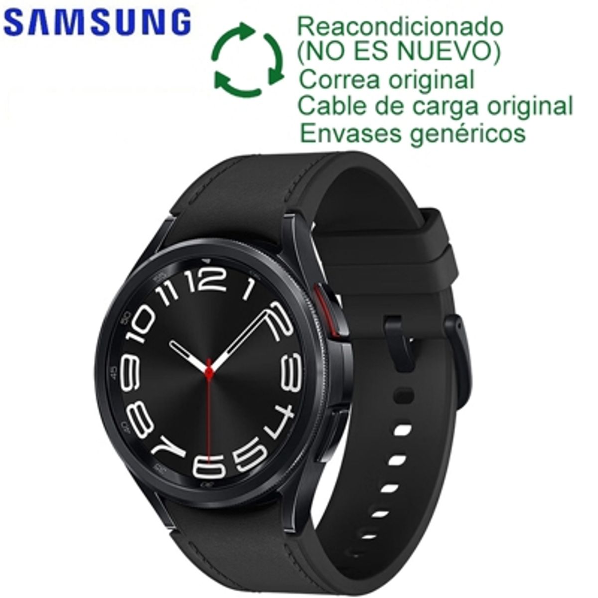 SAMSUNG - Samsung Galaxy Watch 6 Classic 43mm Negro Reacondicionado(Semi Nuevo)