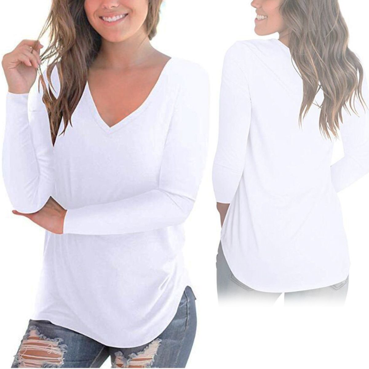 EDWINAYY - Polera Manga Larga Mujer Primera Capa Inviernotejido Suave