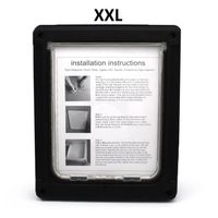Puerta Xxl Negro Para Gato Perro Mascota, interno 37 x 29 Cm