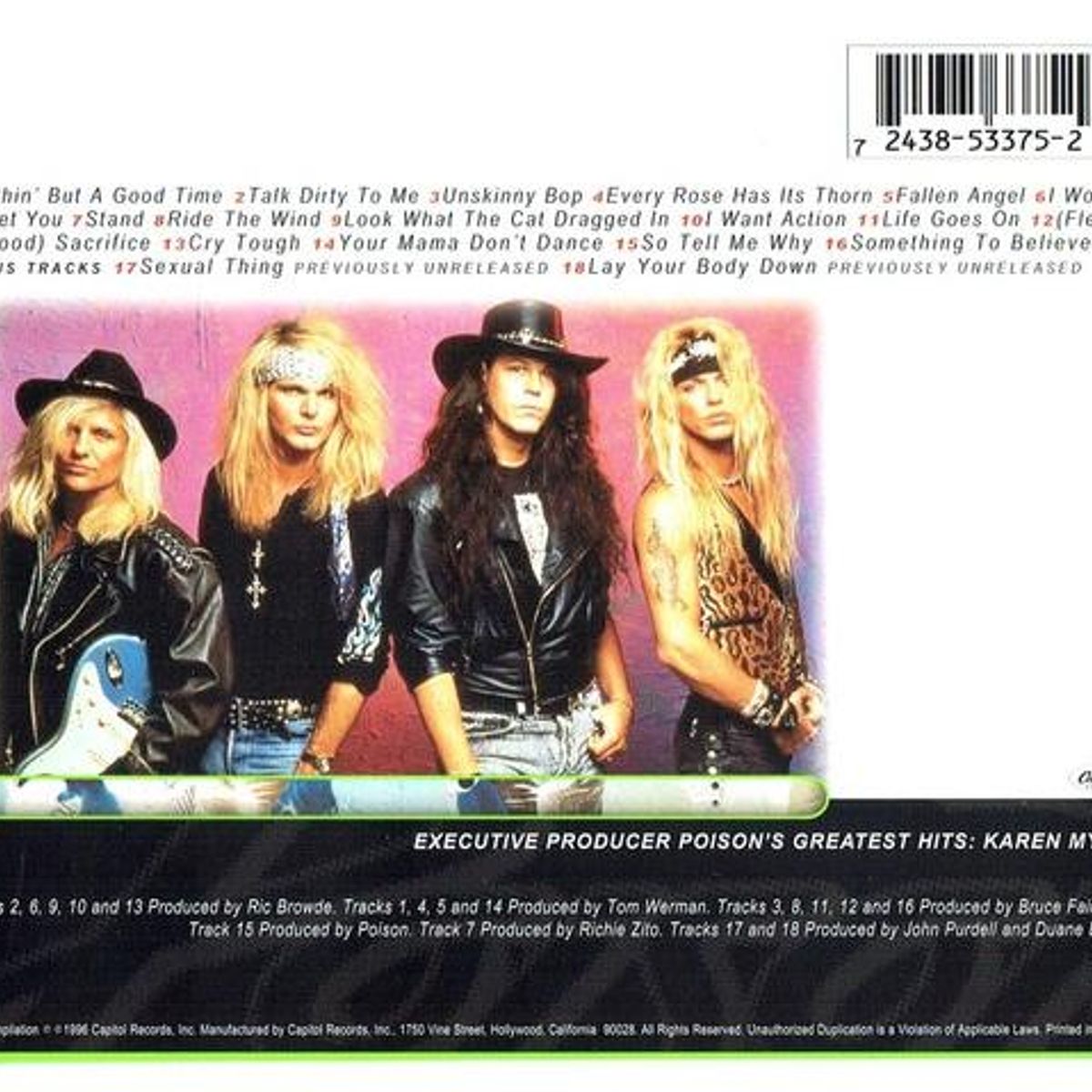 HITWAY MUSIC - POISON - GREATEST HITS 1986-1996 - CD HITWAY MUSIC