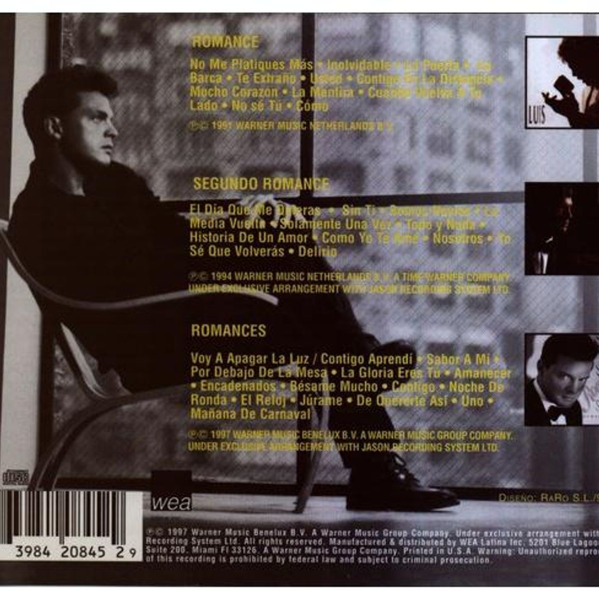 HITWAY MUSIC - LUIS MIGUEL - TODOS LOS ROMANCES (3CD) - BOXSET HITWAY MUSIC