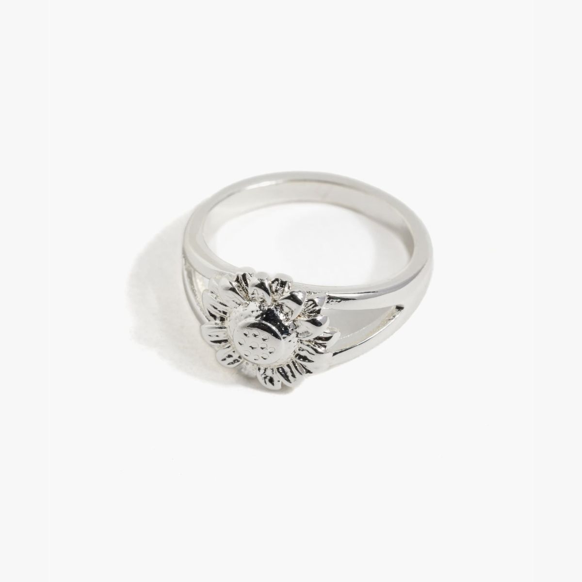LOUNGE - Anillo Mujer Acero Inoxidable Flor S Plateado