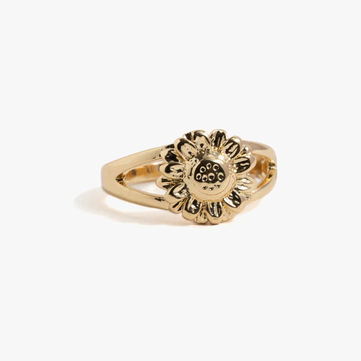 LOUNGE - Anillo Mujer Acero Inoxidable Flor M Dorado
