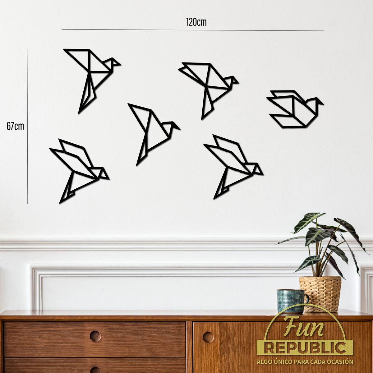 ELAB PROPIA - Decoración Pared 6 Pajaritos - Madera Fun Republic