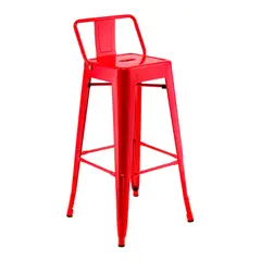 GENERICO - Pack 4 Taburetes Tolix 66 cm Rojo