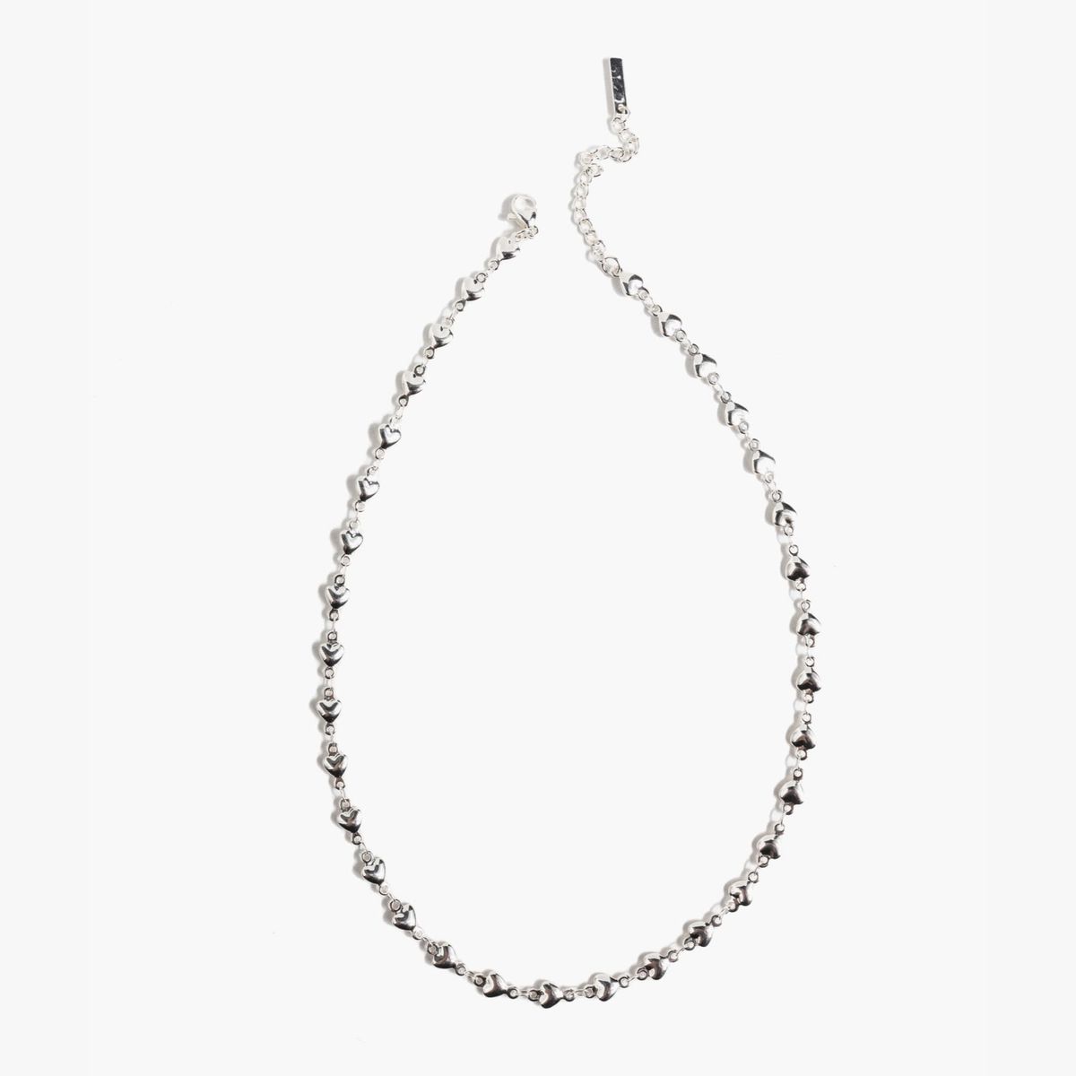 LOUNGE - Collar Mujer Acero Inoxidable Corazones Plateado