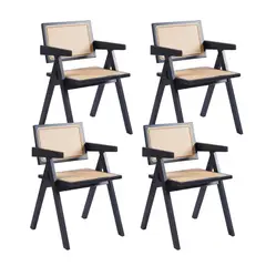 KLIK - Pack de 4 sillas Chandigarh de madera - Negras