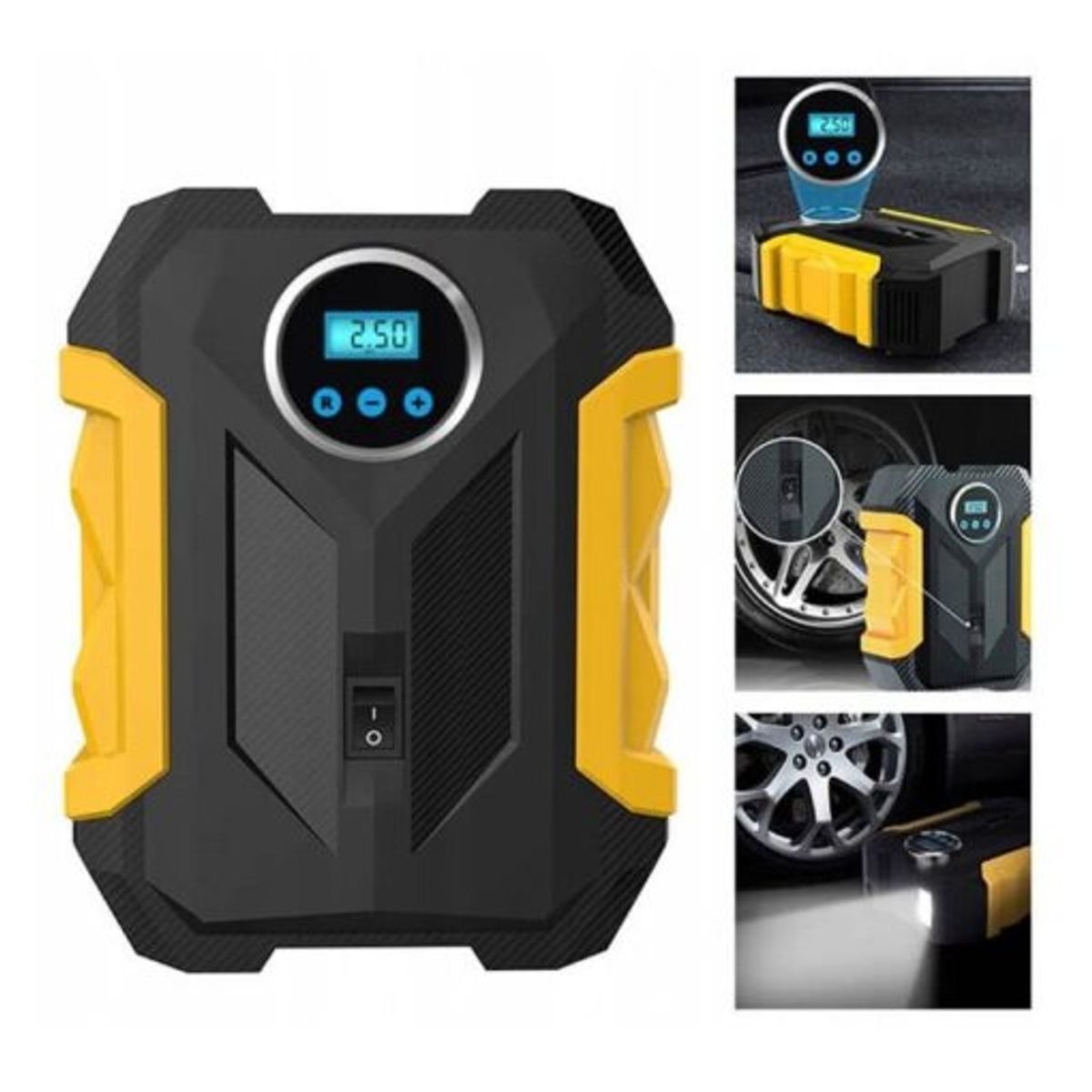 GENERICO - COMPRESOR INFLADOR MULTIFUNCIONAL CARSUN - PORTATIL 12V