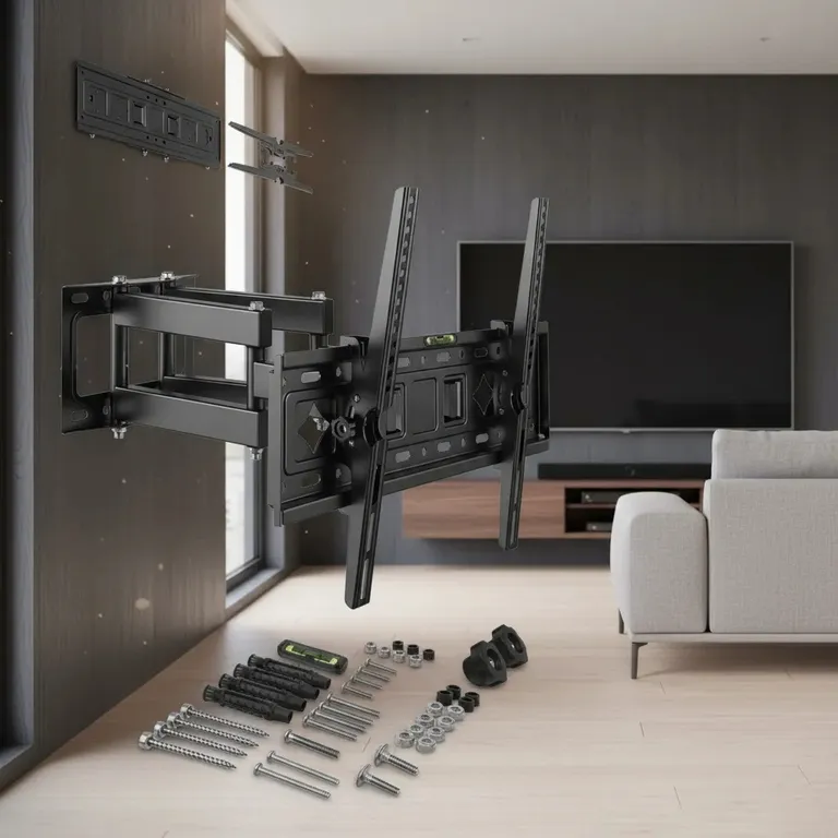 GENERICO Soporte de TV Doble Brazo Ajustable 32-85” con Inclinación - Soporta hasta 50kg FIGOIMPORT