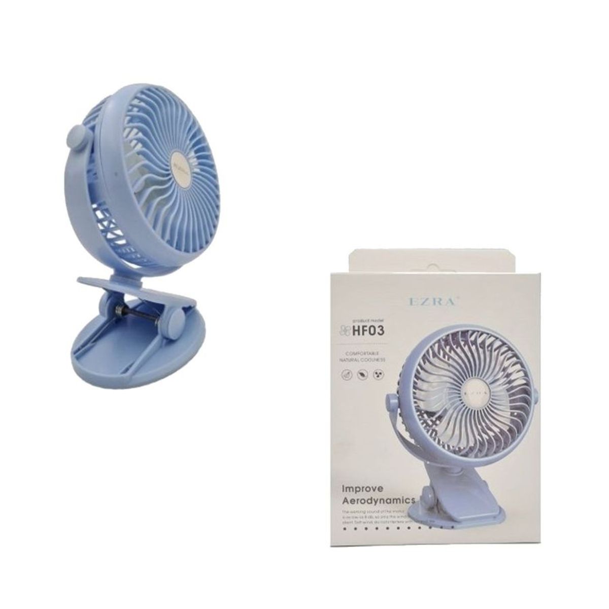 GENERICO - Ventilador Portatil Usb Con Clip Ventilador Recargable