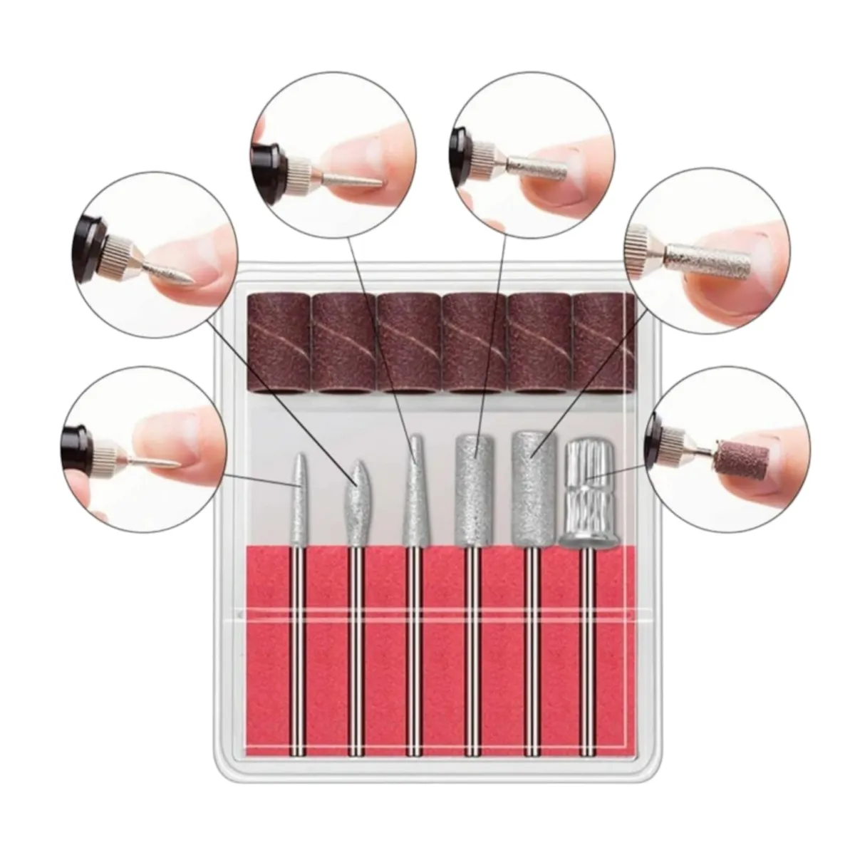GENERICO - Torno Pulidor de Uñas  6 Cabezale Variable Speed