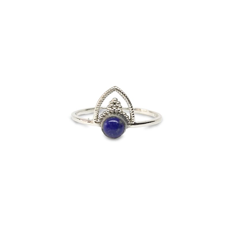 ANDREA COGGIOLA JOYAS - Anillo Prisha Piedra Lapislázuli Plata Fina 925