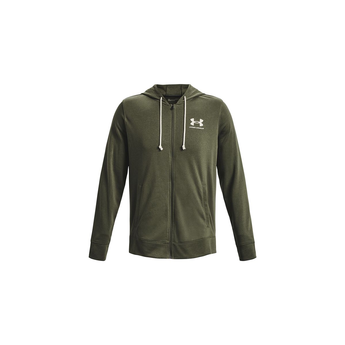 UNDER ARMOUR - Polerón UA Rival Terry Verde para hombre UNDER ARMOUR