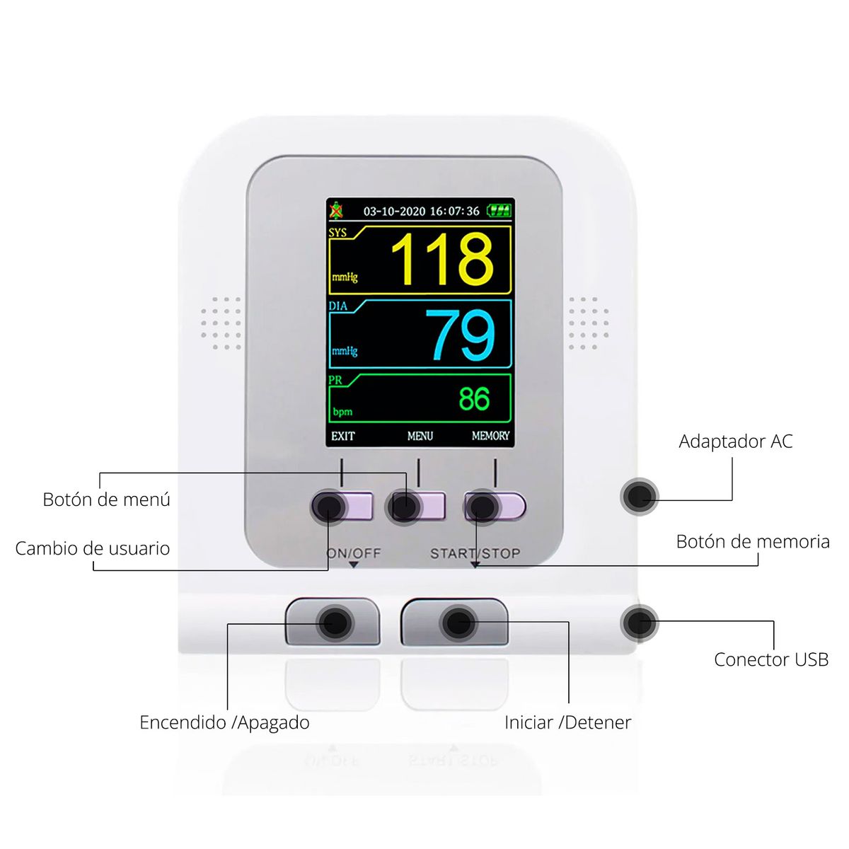 CONTEC - CONTEC  Monitor Toma Presion Arterial Digital 08A para Adulto