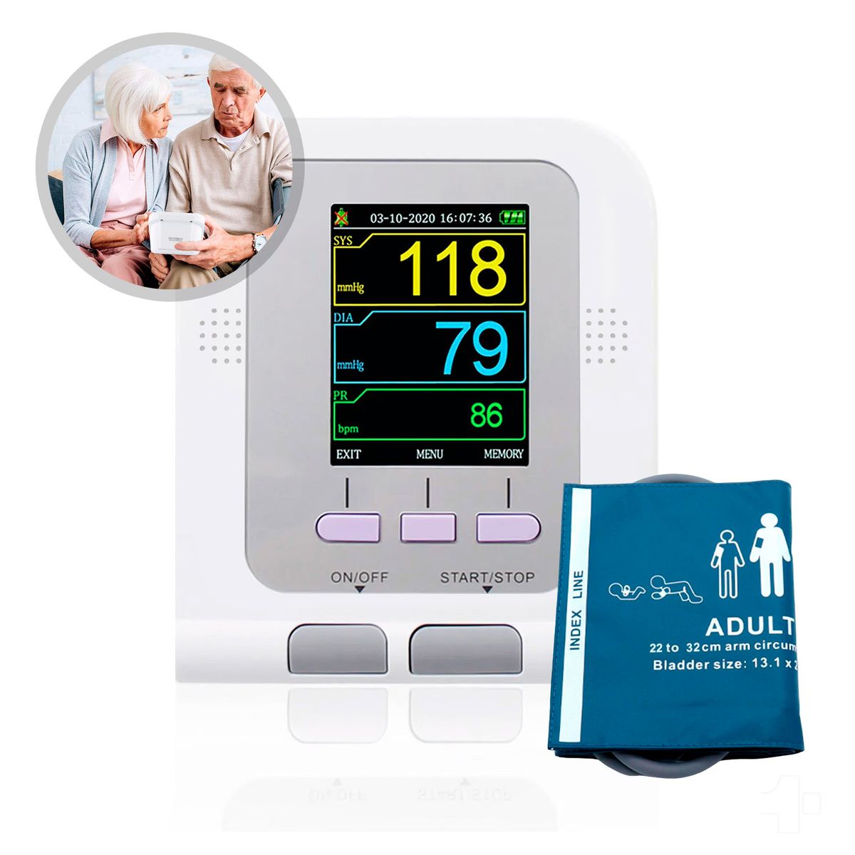 CONTEC - CONTEC  Monitor Toma Presion Arterial Digital 08A para Adulto