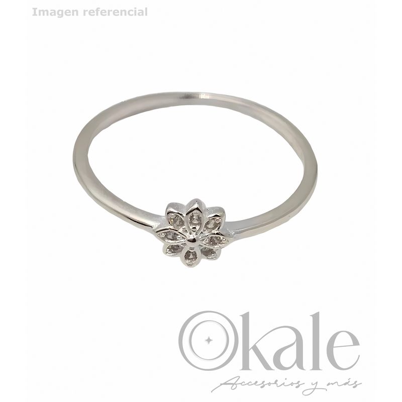 GENERICO - Anillo Flor con Micro Circones