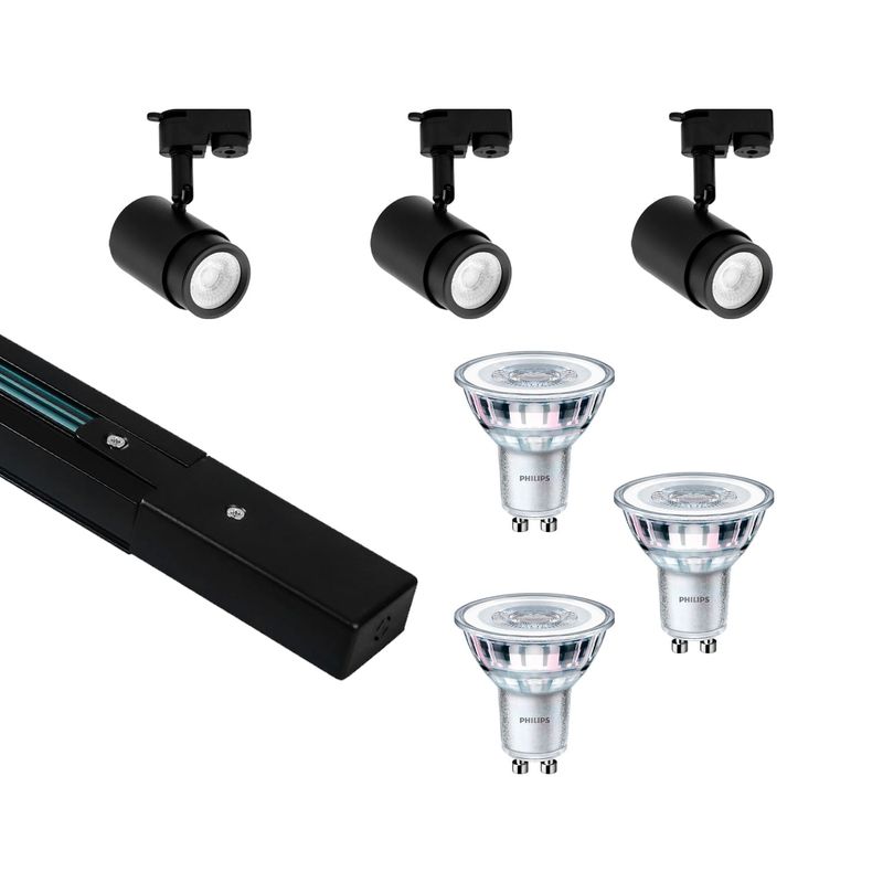 LED STUDIO - KIT RIEL MONOFÁSICO LED STUDIO 1 MT + 3 FOCOS