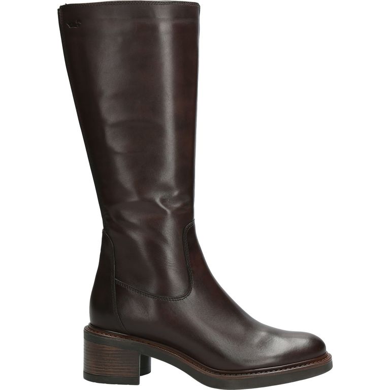 Bota Cuero Mujer Eloise Café Oscuro