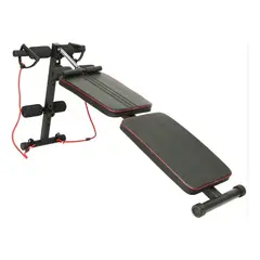 GENERICO - Banco Maquina de Entrenamiento Multiusos Abdominal Con Ligas