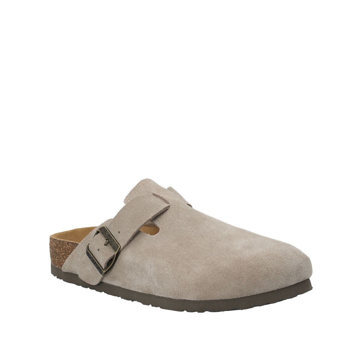 ROCKFORD - Zapato Cuero Gamuzado Gris Hombre Rowan ROCKFORD