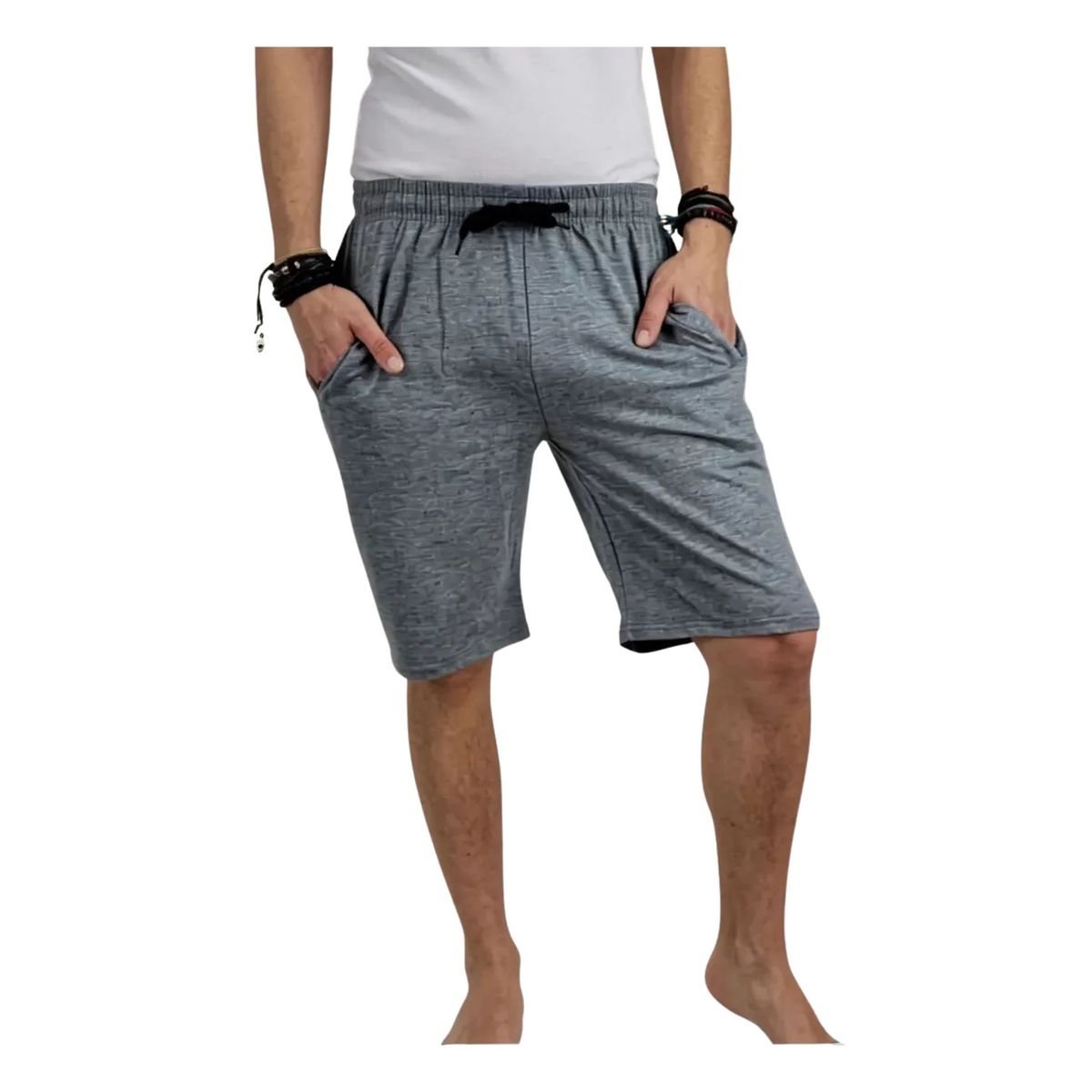 LOOK SHOP - Short Deportivo Líneas Hombre. Bolsillos 936