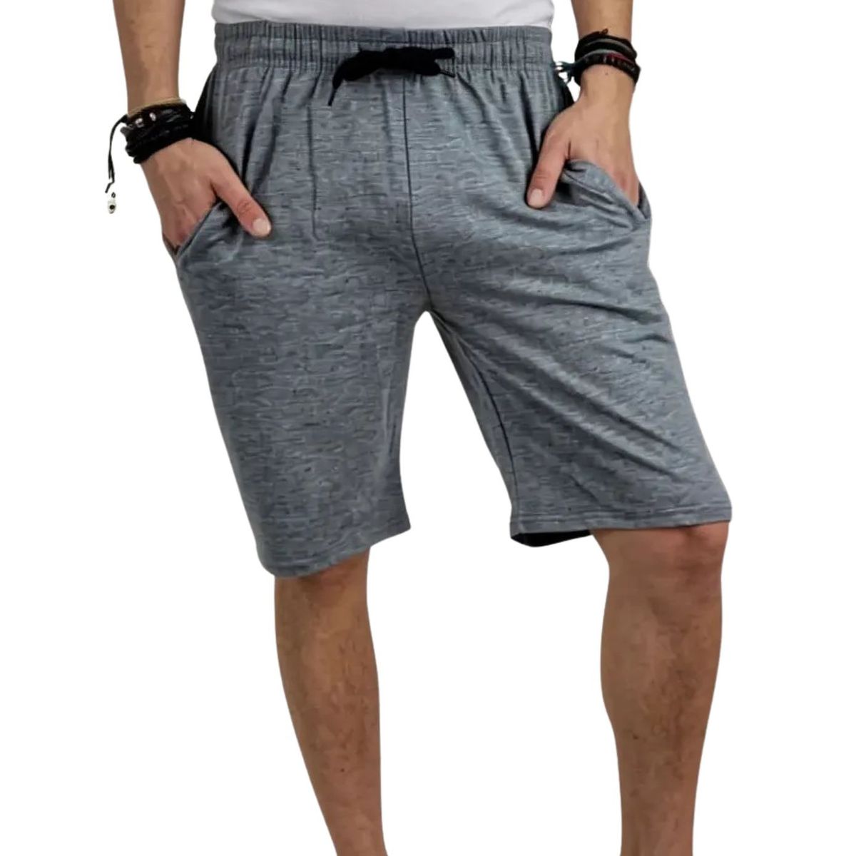 LOOK SHOP - Short Deportivo Líneas Hombre. Bolsillos 936