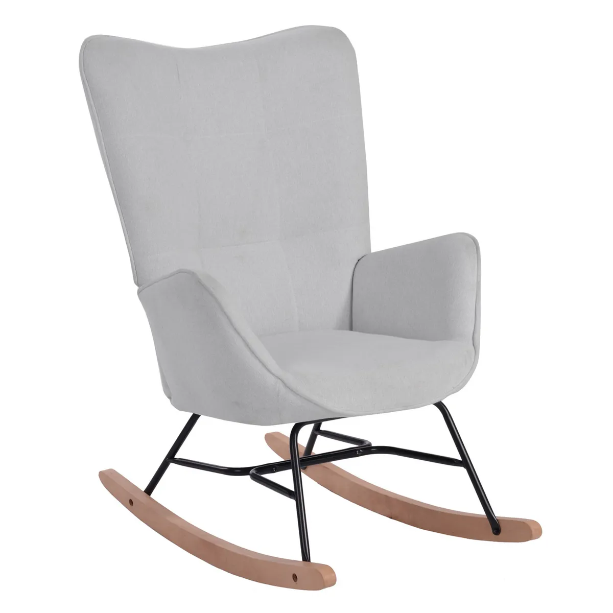 NOVAHUS - Mecedora Sitial Kelan Tela Gris