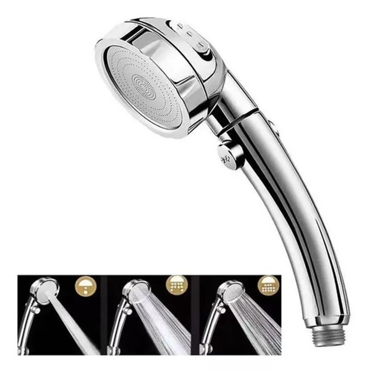 GENERICO - Cabezal Para Ducha Con Ahorro De Agua 3 Modos MJ-1000372