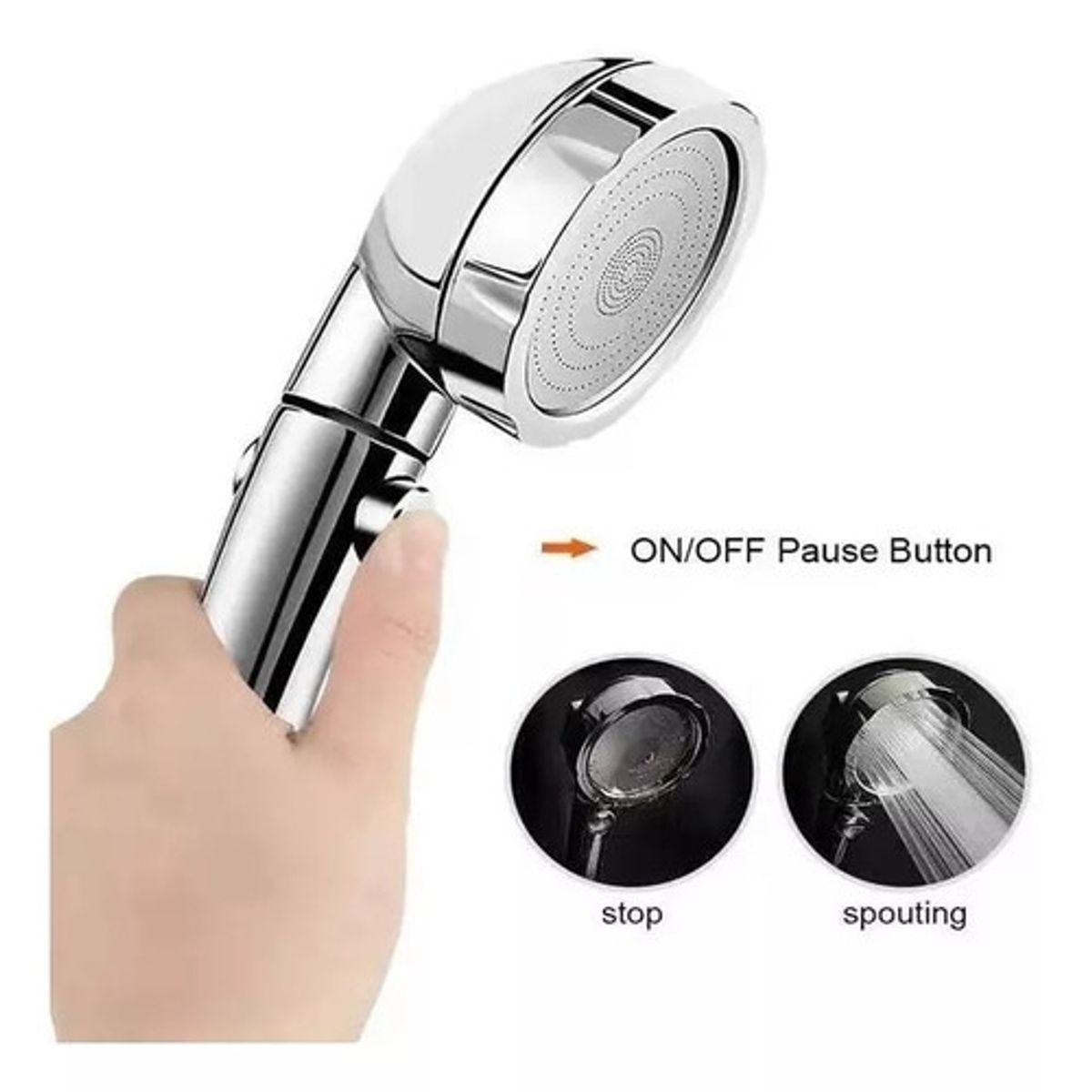 GENERICO - Cabezal Para Ducha Con Ahorro De Agua 3 Modos MJ-1000372