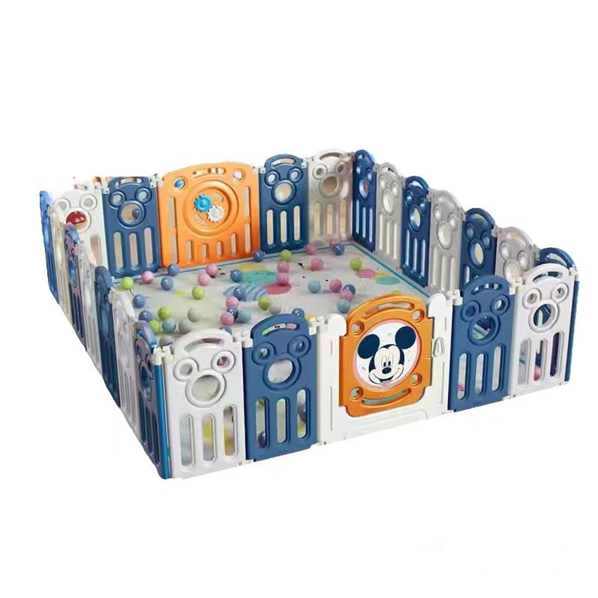 LUBABYCAS - Corral 1.8*2.1m Naranjo Con Alfombra Lubabycas