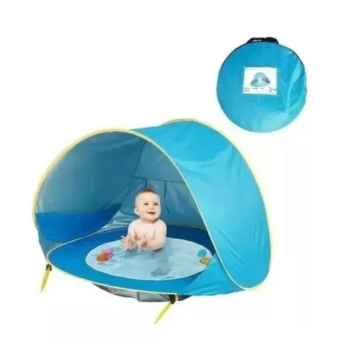 GENERICO - Carpa piscina para bebe 2 en 1 con Protección UV Azul