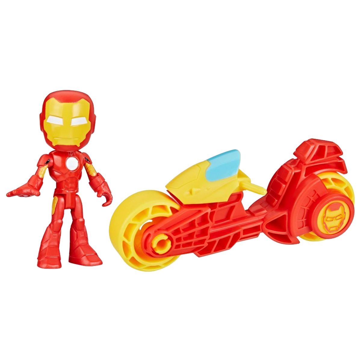 MARVEL - Set Spidey & His Amazing Friends Iron Man Con Motocicleta