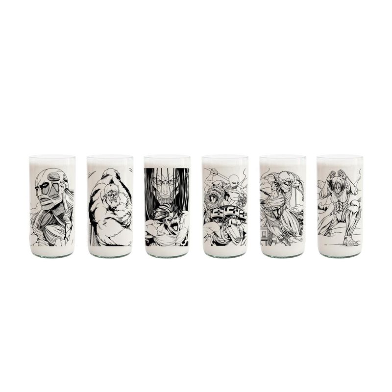 GREEN GLASS - Titanes - Juego de 6 Vasos