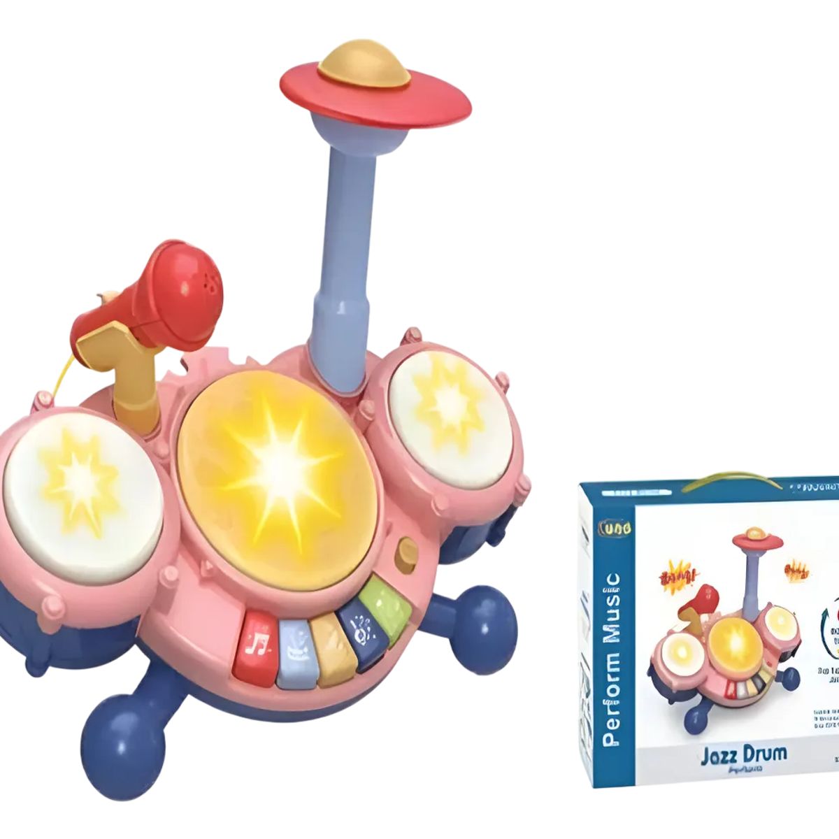 GENERICO - Bateria Para Bebe Touch Con Piano Y Microfono