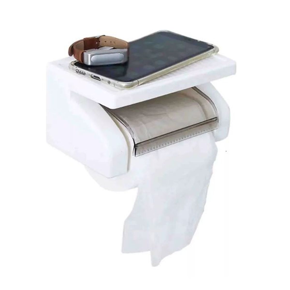 GENERICO - Dispensador Papel Higiénico Con Soporte Celular