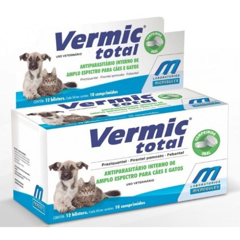 GENERICO - VERMIC TOTAL Perro-Gato 10 KGS 120 comprimidos