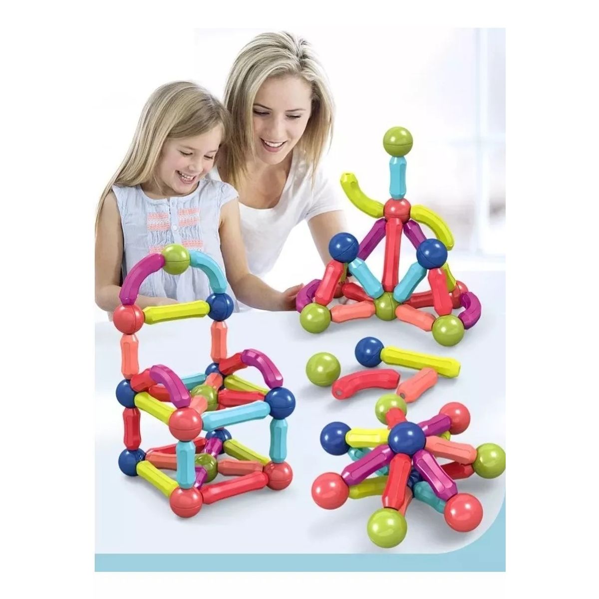 GENERICO - Juego De Varillas Magnéticos Juguete Didáctico Bloques