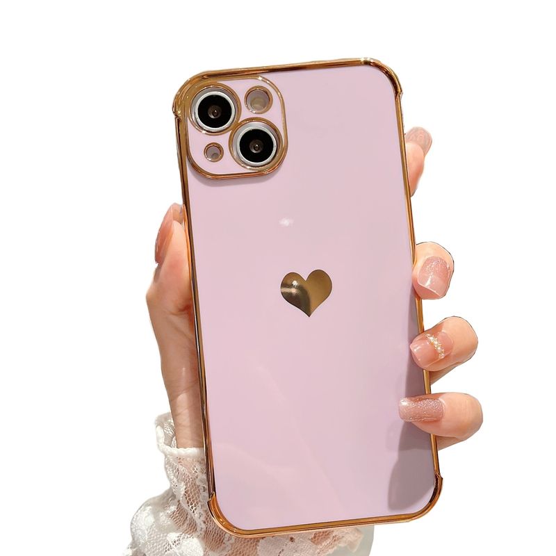 GENERICO - Carcasa Corazones Para iPhone 15 Lila