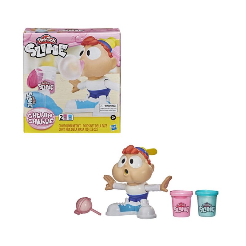 HASBRO - Juego de Burbujas Play-Doh Slime Chewin Charlie Slime