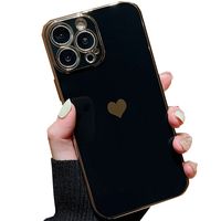 Carcasa Corazones Para iPhone 15 Pro Negro