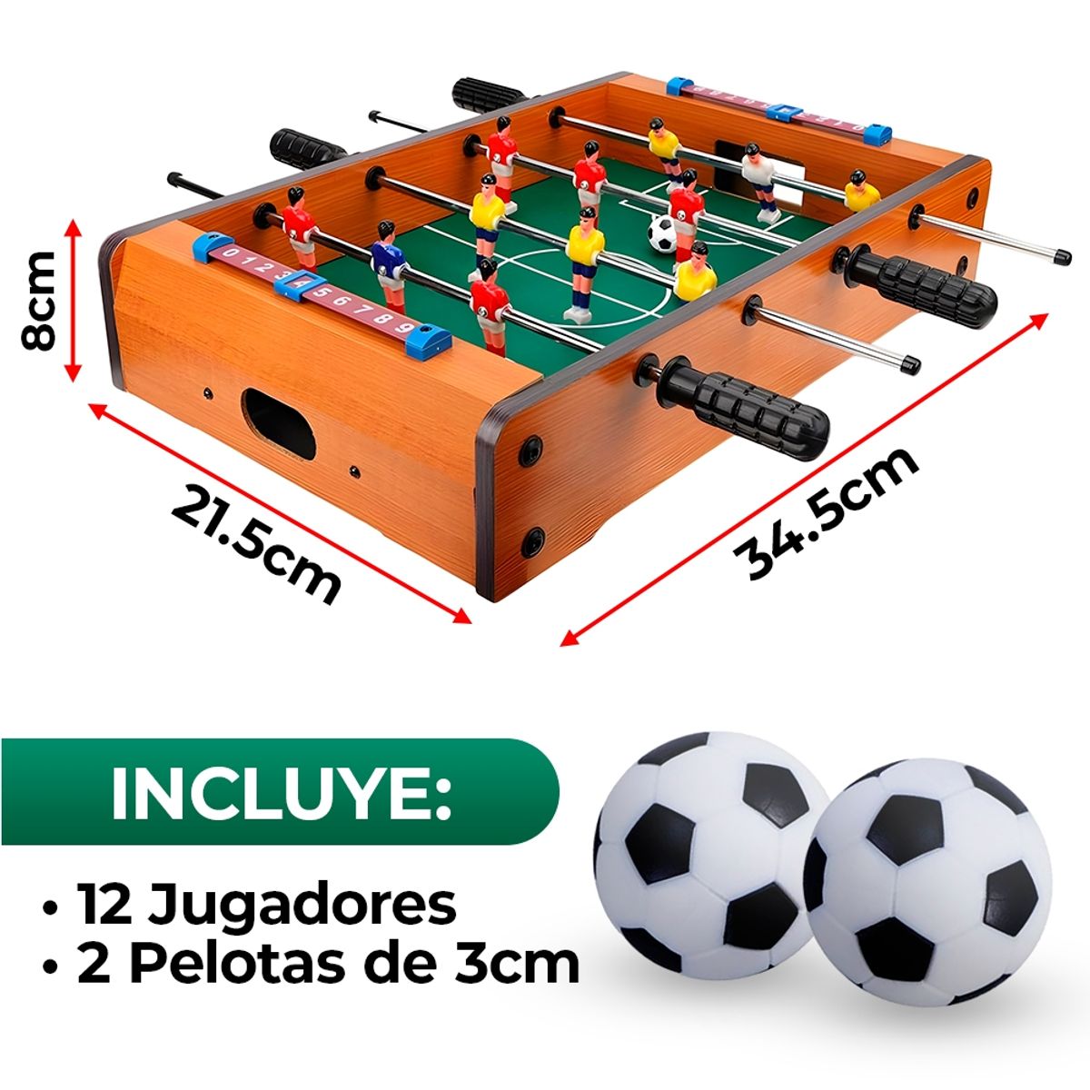 GENERICO - Mesa De Fútbol Mini Taca Taca Portátil De Madera Para Niños