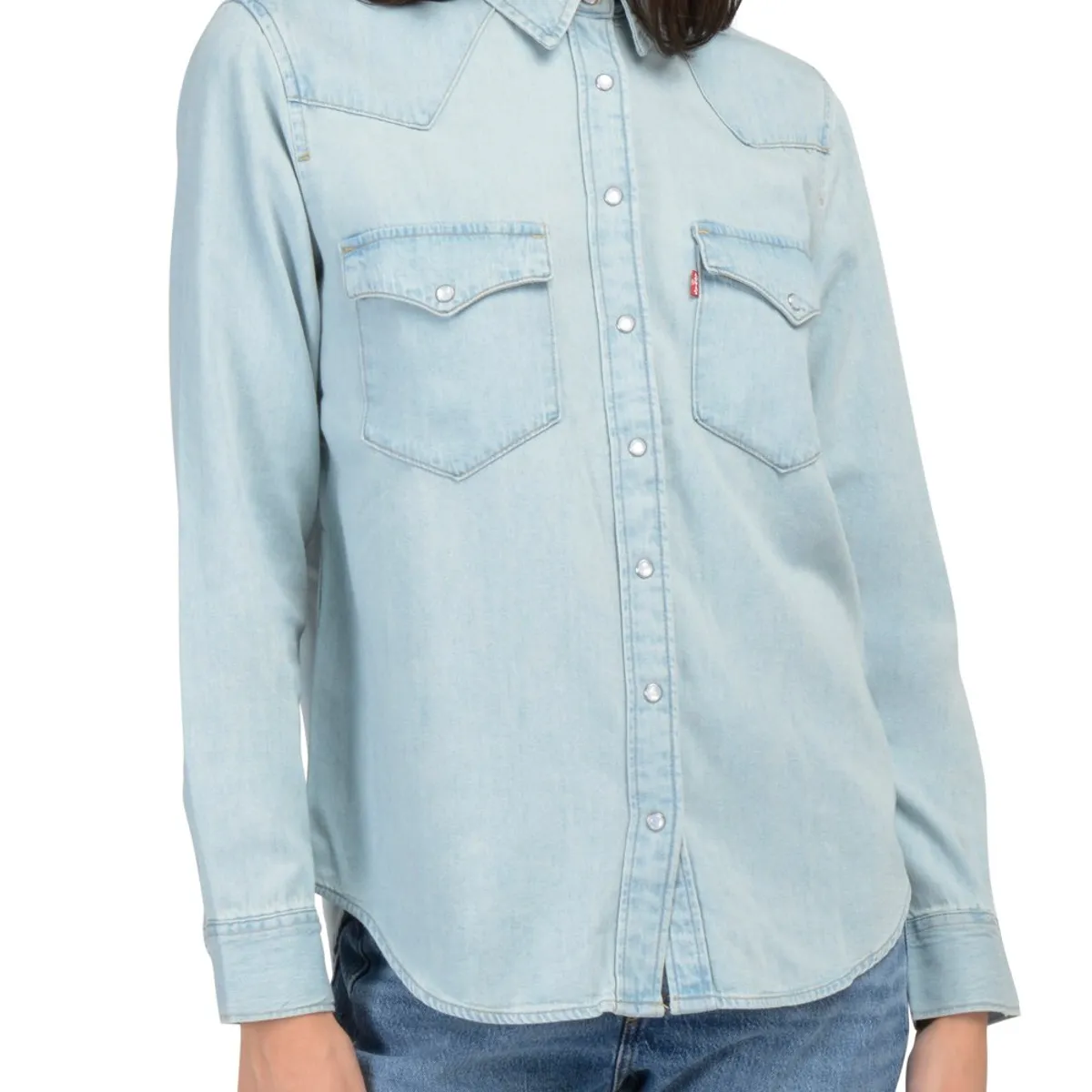 LEVIS - Blusa Mujer Lisa Azul Levis