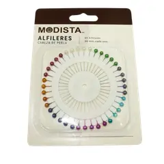 GENERICO - Alfileres cabeza de perla 40 unidades 38mm Modista®