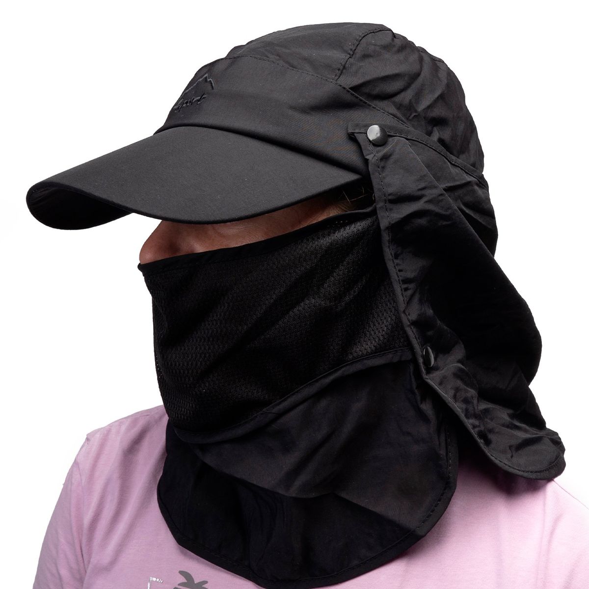 CHINITOWN - Vicera Deportiva con Proteccion Solar Negro Chinitown