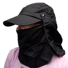 CHINITOWN - Vicera Deportiva con Proteccion Solar Negro