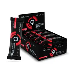 QNT - Caja de 12 Barras de Proteína Crunchy Bar 12x65 grs Frutilla