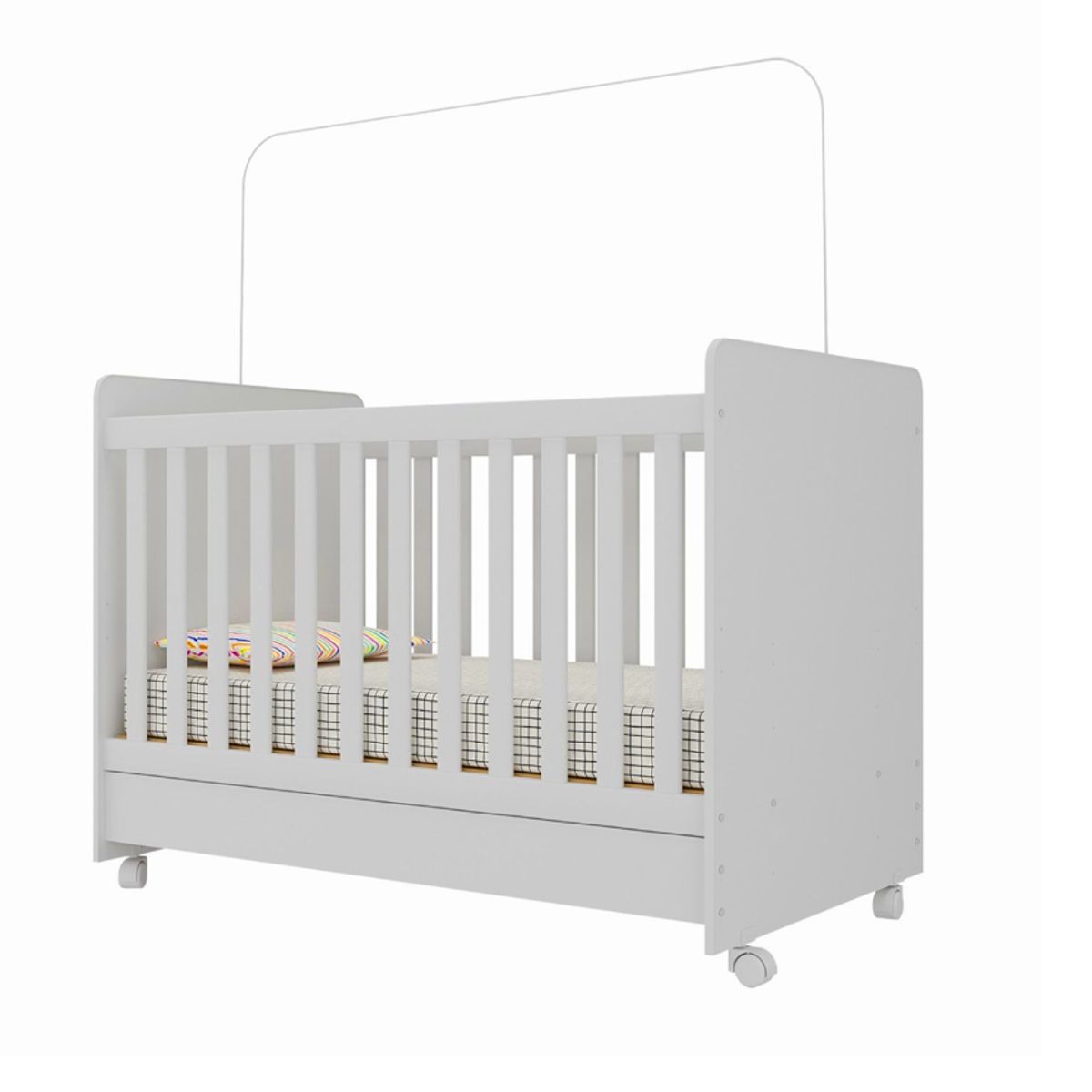 KIDSCOOL - Cuna De Madera 3 En 1 Blanca