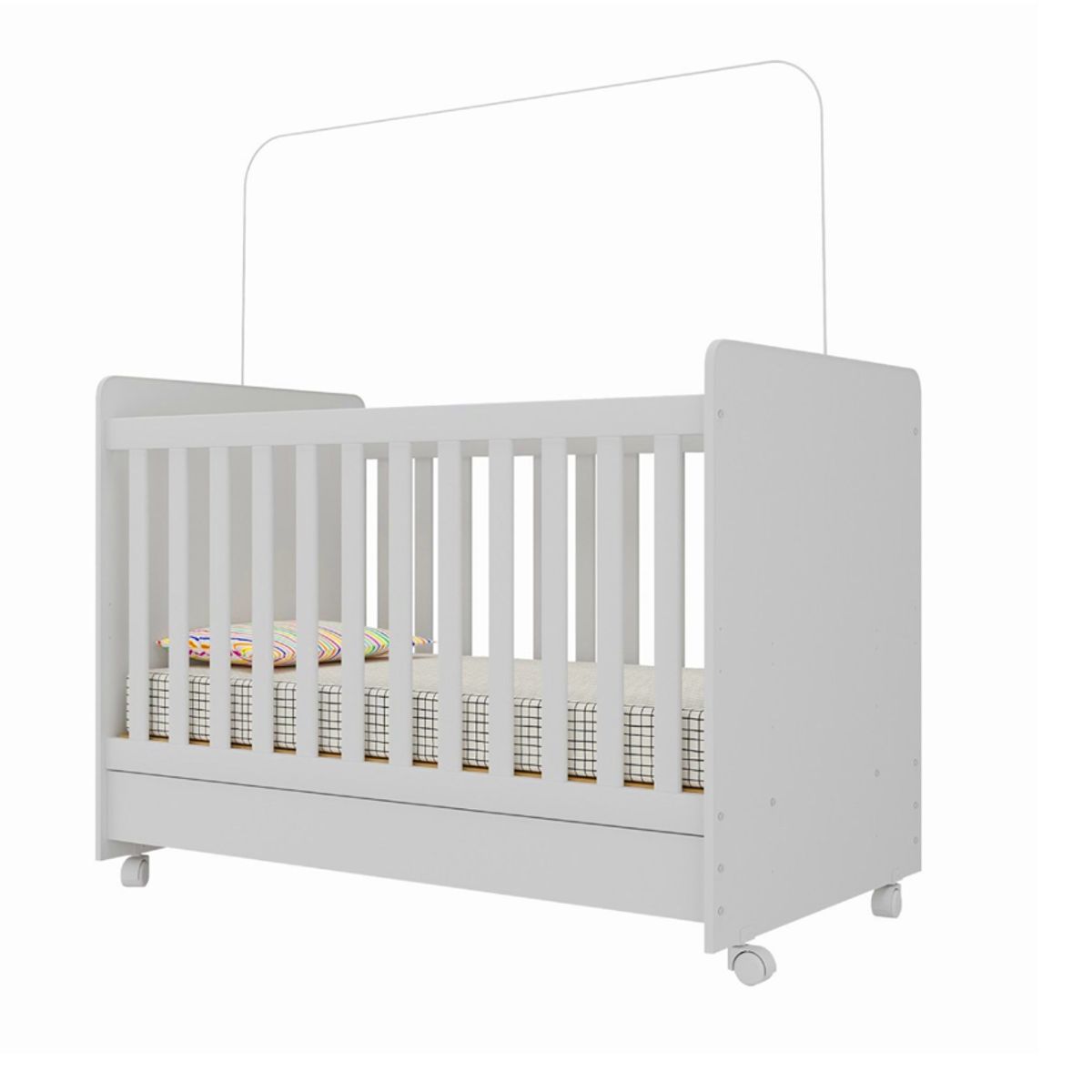KIDSCOOL - Cuna De Madera 3 En 1 Blanca